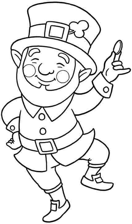 Dancing Leprechaun Coloring Pages Free Printable Coloring Pages For ...