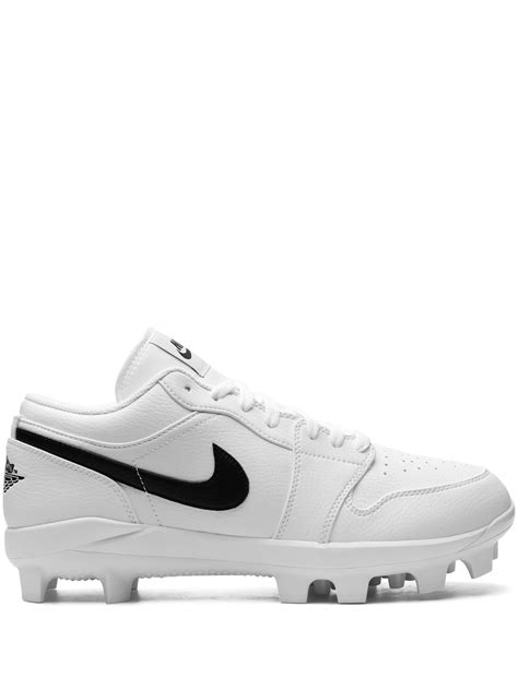 Jordan Air Jordan 1 Retro MCS Low "White/Black" Baseball Cleats | White ...