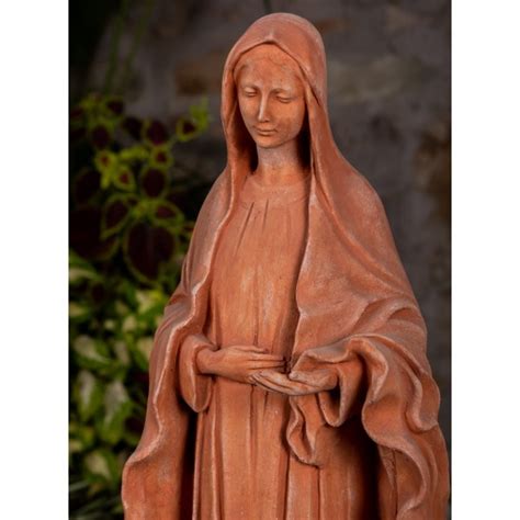 Statua Madonna Di Medjugorje Terracotta Impruneta