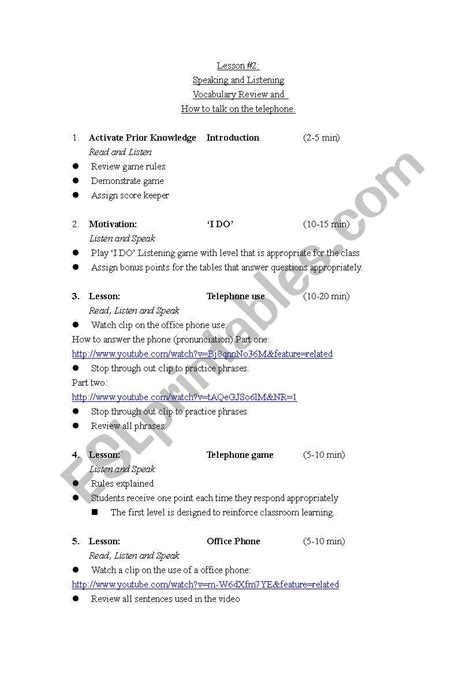 Detailed Lesson Plan In English 9docx Lesson Plan Telephone Images