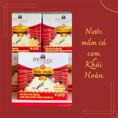 Nước mắm PQ Khải Hoàn - 40 độ đạm - Chai 215ml - Hộp 6 chai Hồng Châu ...