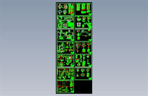 1000吨天水库水自来水厂给水厂cad图纸重力式autocad 2004模型图纸下载 懒石网