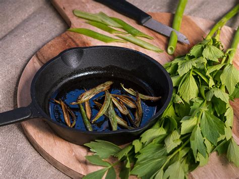 Delicious pan-fried lovage – Sara's Kitchen Garden