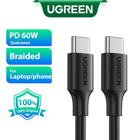 Ugreen 60w Cabo De Dados Usb C Para Tipo De Carga Rápida Macbook Huawei Desconto No Preço