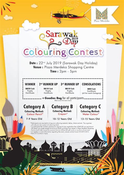 Sarawak Day Colouring Contest | 22 July 2019 (2pm) | Main Atrium - Plaza Merdeka