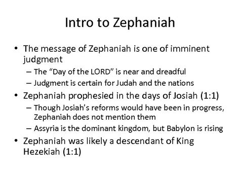 The Divided Kingdom Ii The Prophet Zephaniah