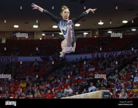 Michigans Natalie Wojcik Performs On The Balance Beam During The Ncaa