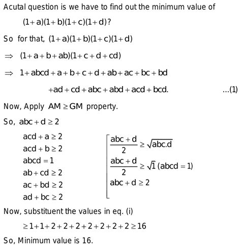 If A B C And D Are Four Positive Real Numbers Such That Abcd 1 What Is