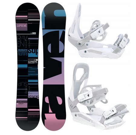 Damski Zestaw Snowboard Raven Supreme Black Wi Zania S Snowboard