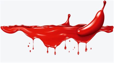 Premium Vector A Red Drop Of Blood On A White Background