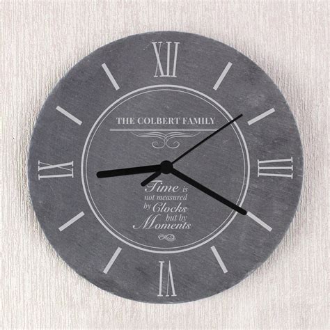 Personalised Moments Slate Clock Wall Clock Kitchen Clock New Home