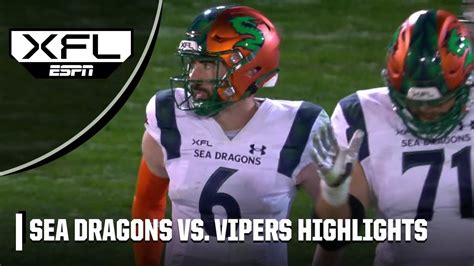 Seattle Sea Dragons Vs Vegas Vipers XFL Full Game Highlights YouTube