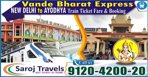 New Delhi To Ayodhya Vande Bharat Express Ticket Price Saroj Travels