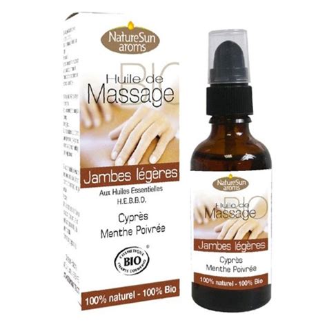 Jambes Légères Bio Huile De Massage Espace Produits Bio