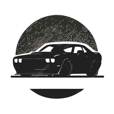 Dodge Challenger Emblem Graphic Vector Illustration A Simplistic Black Icon Of Dodge On A White