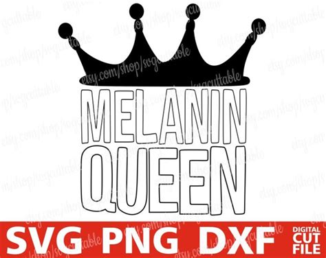 Melanin Queen Svg Black Woman Svg Crown Svg Afro Girl Etsy