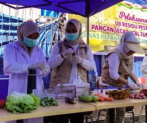 Disketapang Pekanbaru Uji Residu Bahan Pangan Di Pasar Kodim Putera Riau