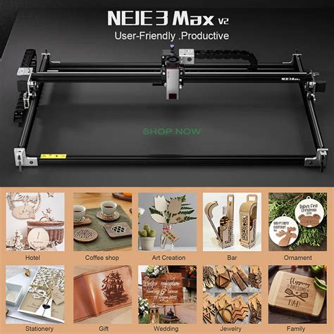 Neje Max V E E Cnc Laser Fixed Focal Cnc Laser Engraver Wood