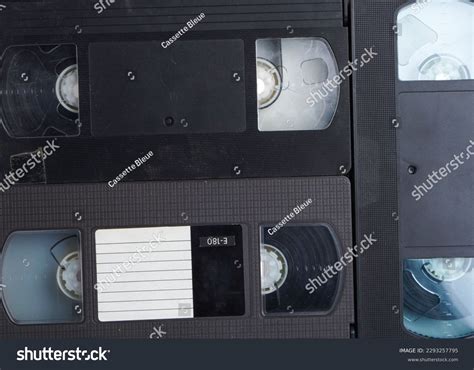 Pattern Used Discolored Vhs Tapes Dirt Stock Photo