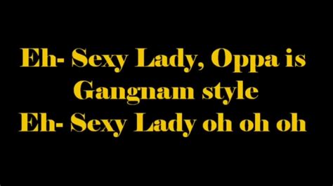 Psy Gangnam Style Lyrics All English Youtube