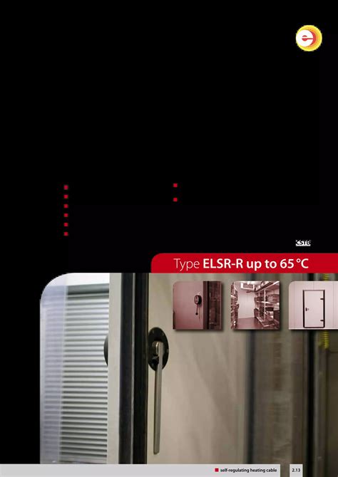 Eltherm ELSR R Heat Trace Cable Spec Sheet PDF