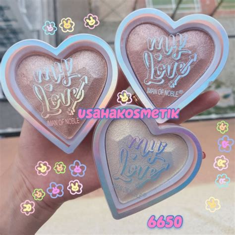 Jual Ecer Highlighter Iman Of Noble Baked Glowing Blushing Heart