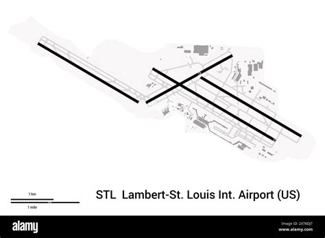 Map Of Lambert St Louis International Airport In St Louis United