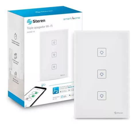 Placa Apagador Touch Smart Wifi Triple Steren Shome Meses Sin