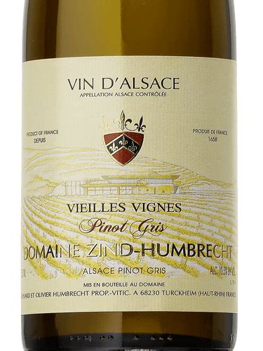 Domaine Zind Humbrecht Pinot Gris Vieilles Vignes Vivino Us