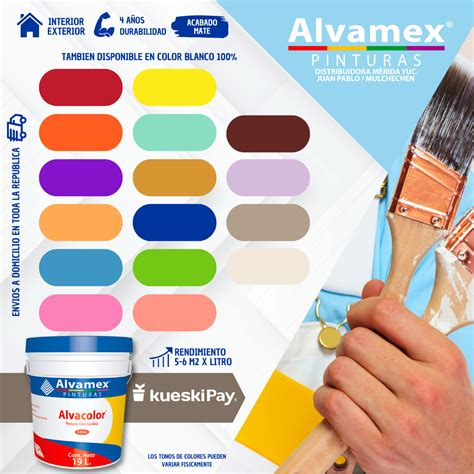 Pintura Alvamex Alvacolor Interior Y Exterior A Os Lavable