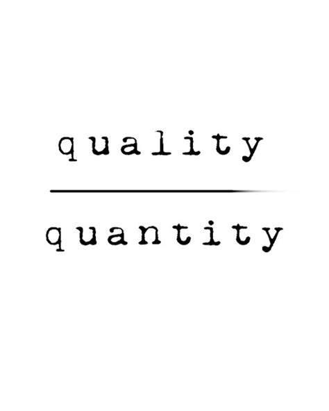 Quality Over Quantity, Typography Art, Typography, Printables, Instant Download, Black and White ...