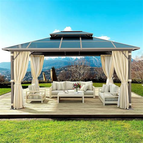 Amazon Aoxun 10 X13 Hardtop Gazebo Outdoor Polycarbonate Double