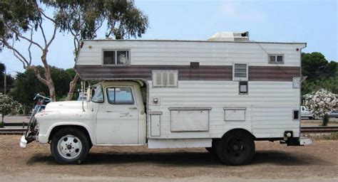 Classic Gmcchevrolet Truck Chassis Mount Camper Truck Camper Hq