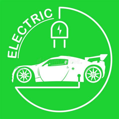 Logotipo Del Coche El Ctrico S Mbolo De Los Veh Culos De Eco Icono