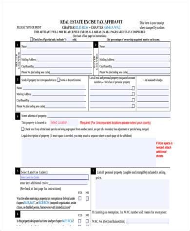 FREE 10 Sample Real Estate Tax Forms In PDF Excel