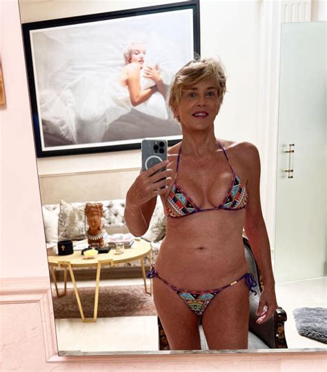 Sharon Stone 64 Looks Incredible In Skimpy String Bikini Still Got It