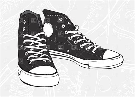 Clip Art Black And White Sneakers Clipart - Clipart Suggest | Black and ...