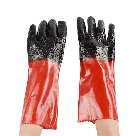 Open Cuff Palm Anti- Slip Chemical Industial PVC Safety Labor Work