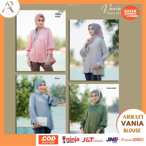 Jual BAJU BLOUSE WANITA TERBARU ARRAFI BLOUSE VANIA SIMPLE TERLARIS