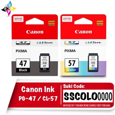 Canon PG 47 CL 57 Original Ink Cartridge PG47 CL57 Shopee Philippines