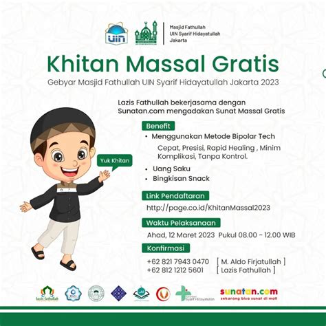 Khitanan Massal GRATIS LAZIS Masjid Fathullah UIN Syarif AtmaGo