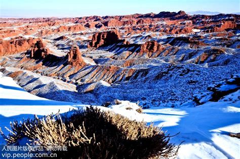 高清：甘肃张掖平山湖丹霞雪后景色美【15】 图片频道 人民网