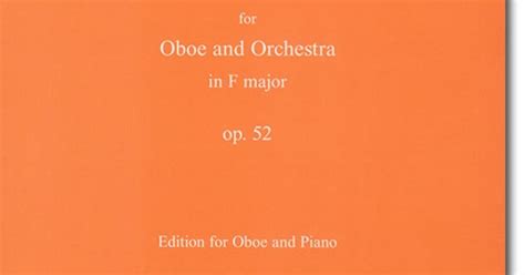 Franz Krommer Concerto For Oboe And Orchestra In F Major Op 52 Edition