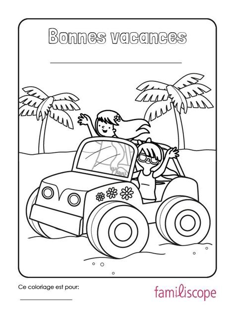 Coloriage Avec Un Pr Nom Bonnes Vacances