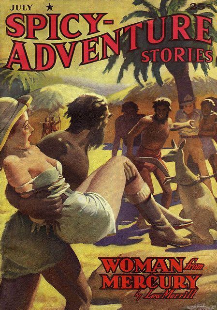 The Cover To Spicy Adventure Stories Featuring Two Women And Men In