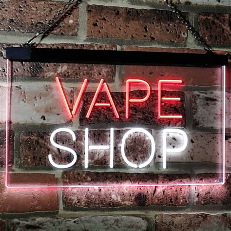 Vape Shop Indoor Display Dual Color Led Neon Sign St6 I3018 Etsy