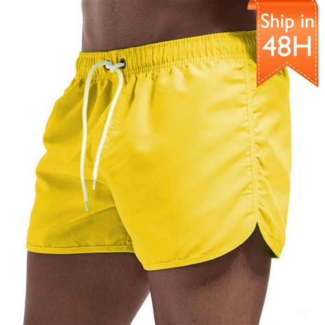 Summer Mens Swimwear Shorts Brand Beachwear Sexy Swim Trunks Men Swimsuit Low Waist Breathable