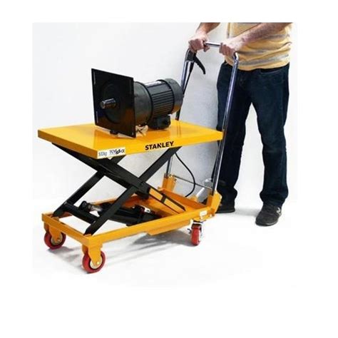 Yellow Stanley Hydraulic Scissor Lift Table Kg Sxwti Ctabl X At