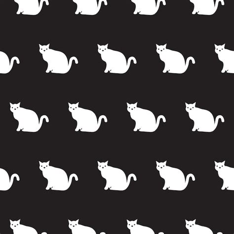 Premium Vector Seamless Pattern With Hand Drawn Cats