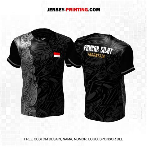 Jersey Pencak Silat Hitam Motif Batik Jersey Printing Bikin